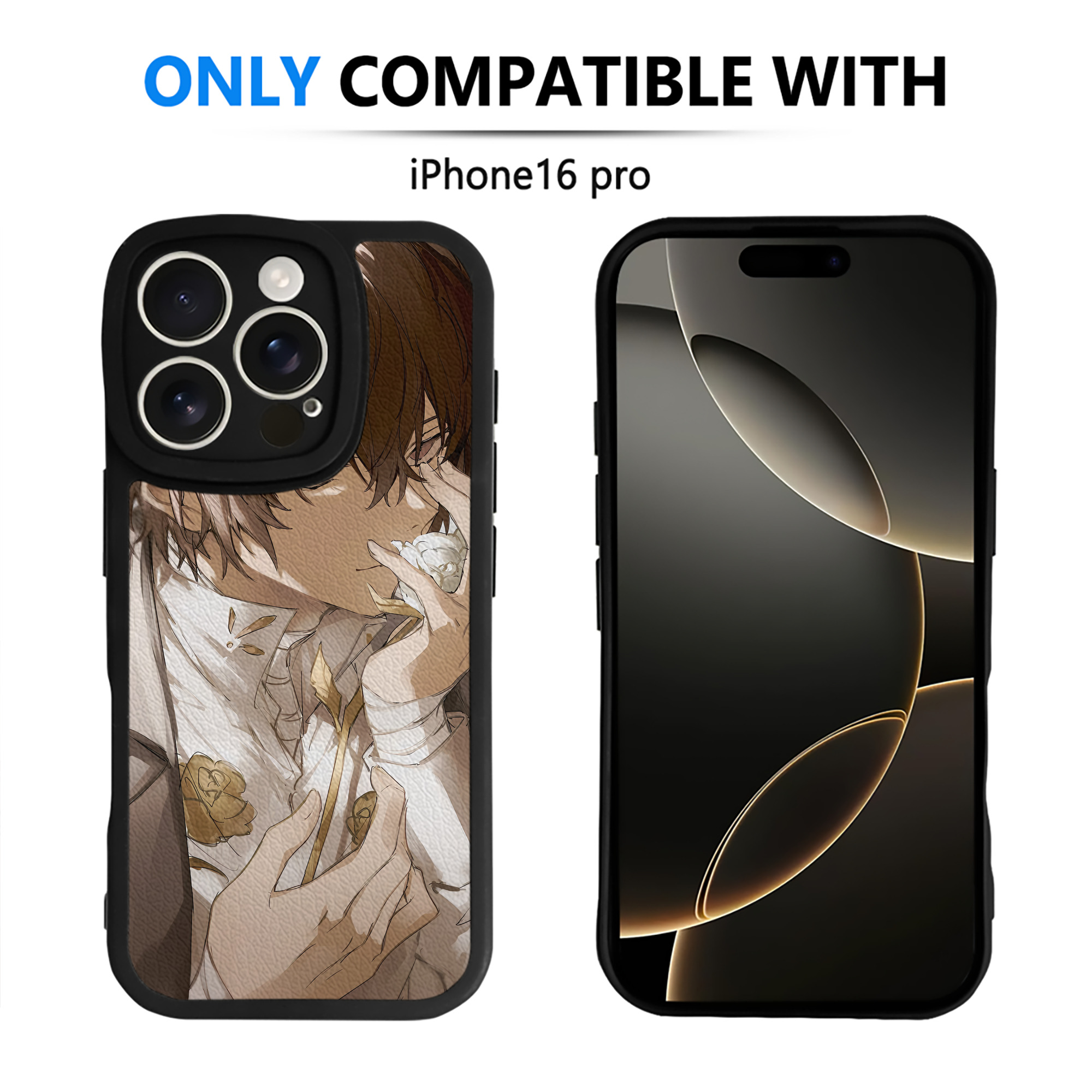 （画像用） 文豪ストレイドッグス Bungo Stray Dogs 【iPhone 16シリーズ対応】シリコンスマホケース（レザー調） 材質：シリコン